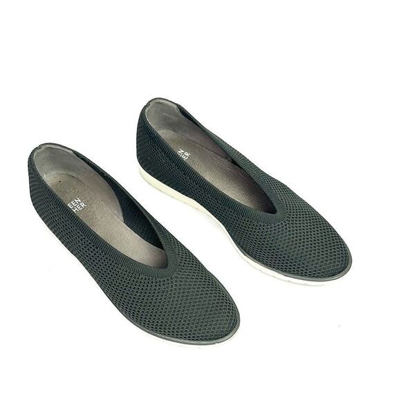 Eileen Fisher Heaven Graphite Stretch Shoes Slip On Flats Knit Upper size 7 - Picture 2 of 10